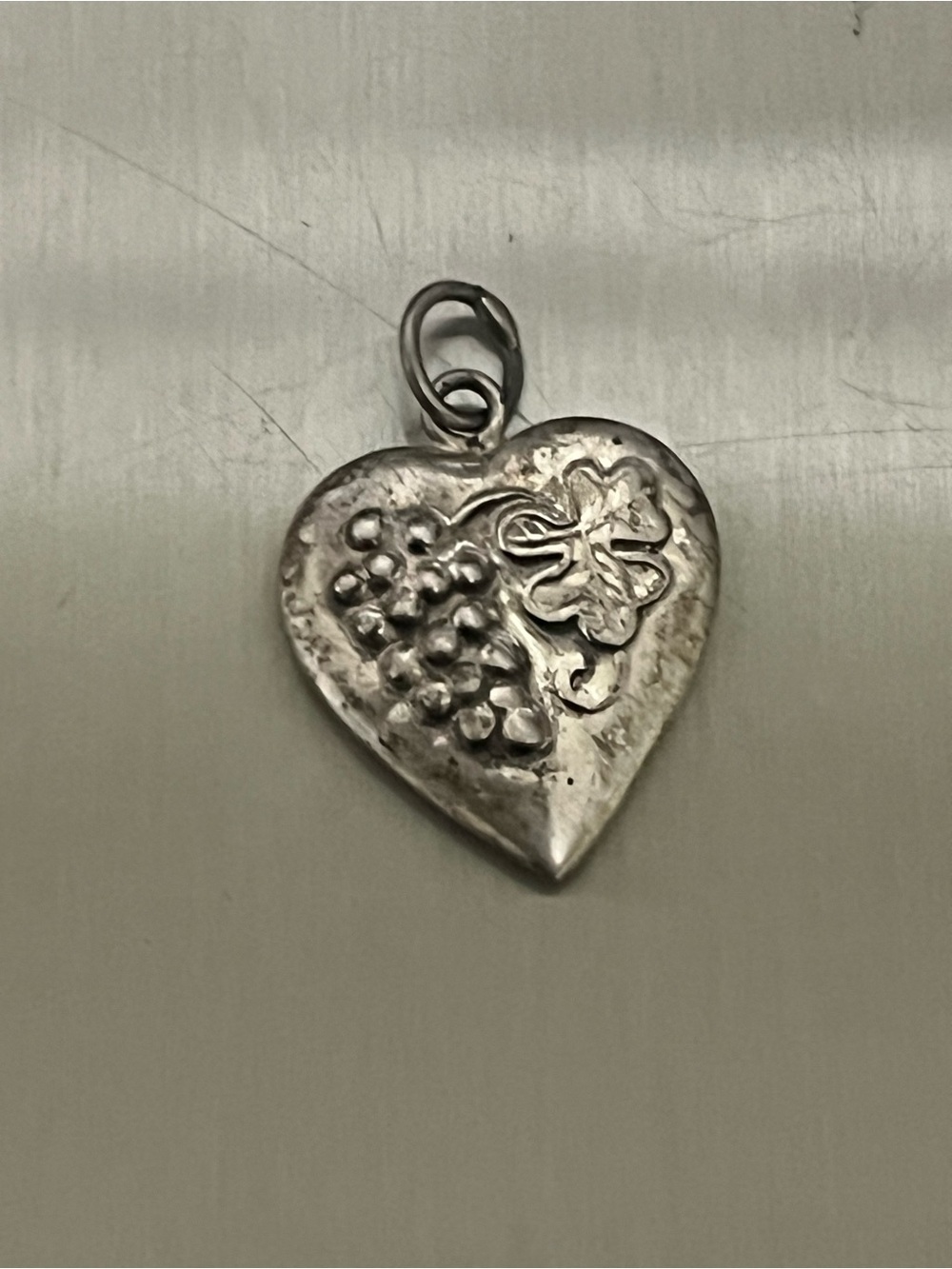 Vintage 1940s Sterling Silver Puffy Heart Charms WWII Sweetheart CHOOSE ONE